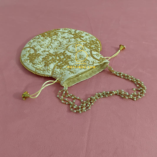 Golden Embroidery Potli Bags
