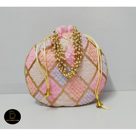 Embroidered Potli Bag - POTLIBAG-002