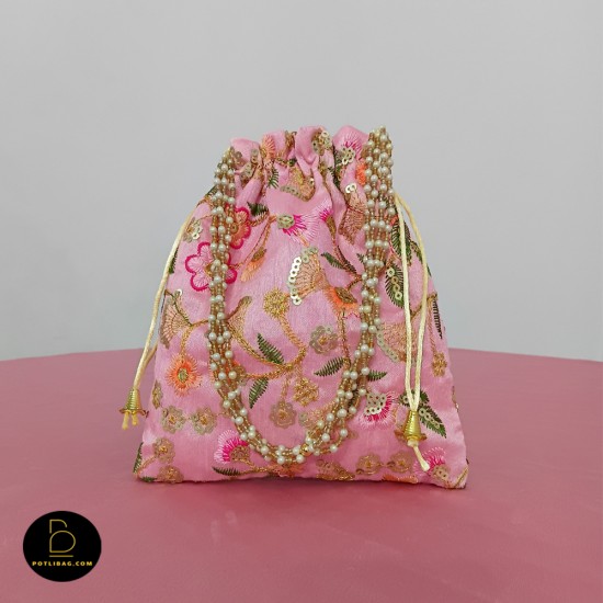 Raw Silk Potli Bags